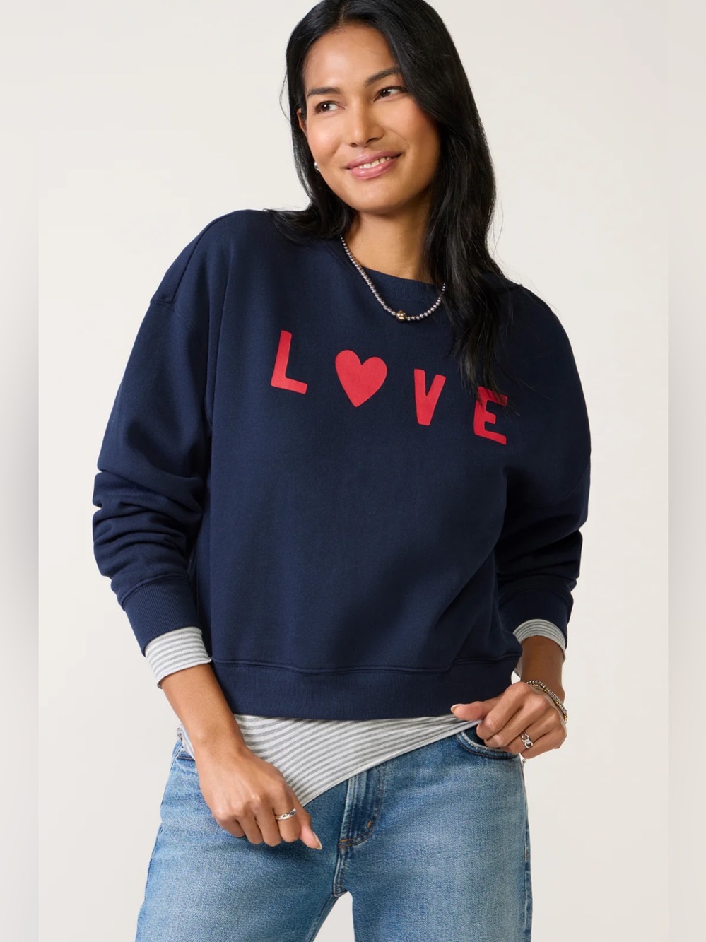 Z Supply First Date Sweatshirt - LOVE | 100% Cotton Knit